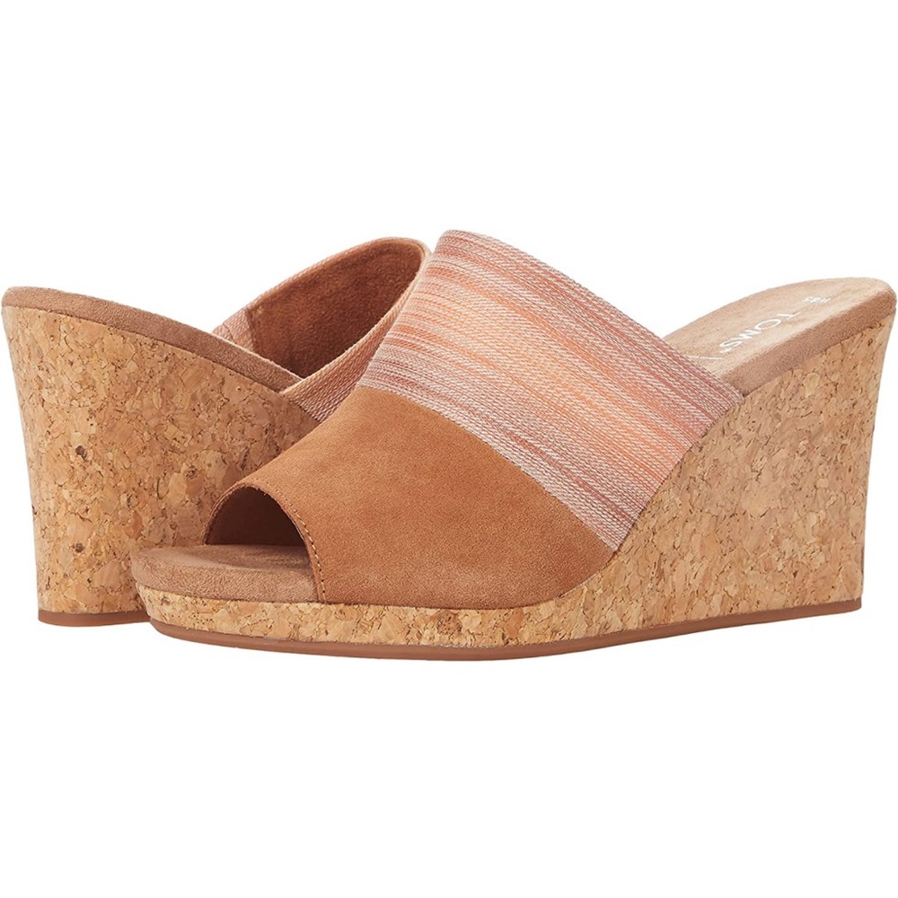 TOMS New Monica Mule Tan Suede Sandal